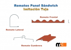 Remates para panel sandwich imitacion teja