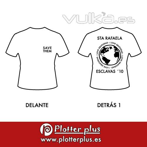 Camisetas impresas en serigrafa a 1 tinta