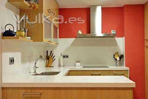 Cocina de Silestone Blanco Norte