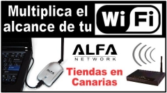 antena wifi alfa 1000  Multiplica la señal WIFI y consigue conectarte a redes mas lejanas