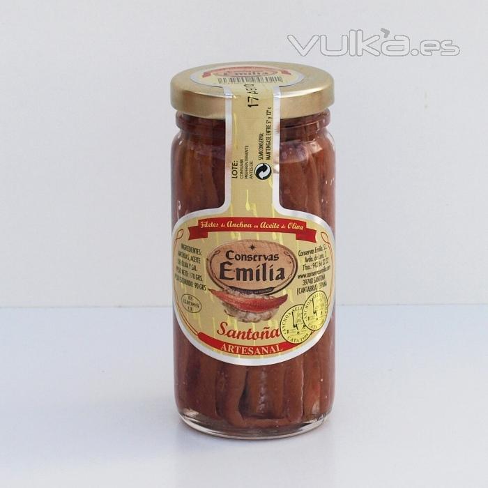 Anchoas del Cantbrico de Conservas Emilia (Santoa) en la tienda gourmet online Selectos Frgola