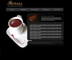 Maqueta para web de chocolate