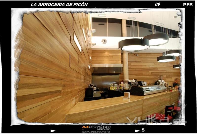 Restaurante La Arrocera de Picn - MARTINPEASCOinteriorismo. Tlf. 650022654 - Barra 