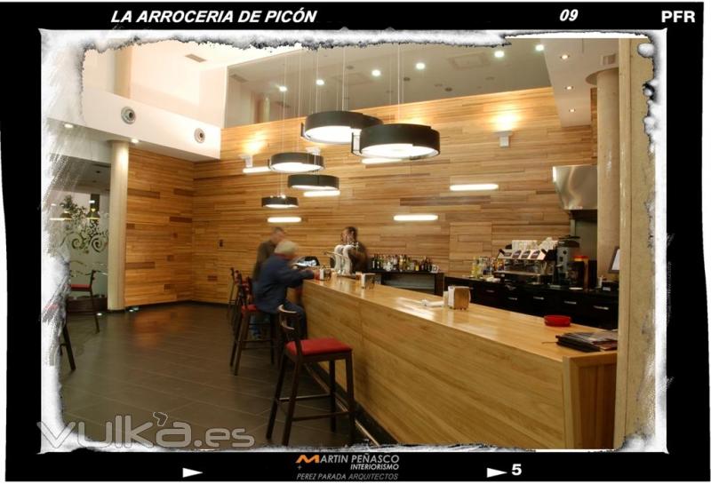 Restaurante La Arrocera de Picn - MARTINPEASCOinteriorismo. Tlf. 650022654 - Barra