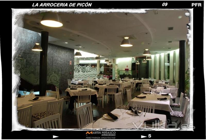 Restaurante La Arrocera de Picn - MARTINPEASCOinteriorismo. Tlf. 650022654 - Comedor Norte