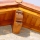 Detalle de barnizado de vigas de tejado en cabaa en Cantabria