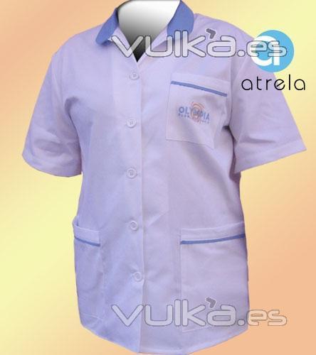 Chaqueta de Sra. con vivos y cuello en colores