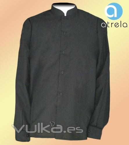 Camisa camarero cuello Mao