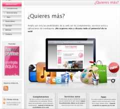 Webs con servicios ampliables en cualquier momento