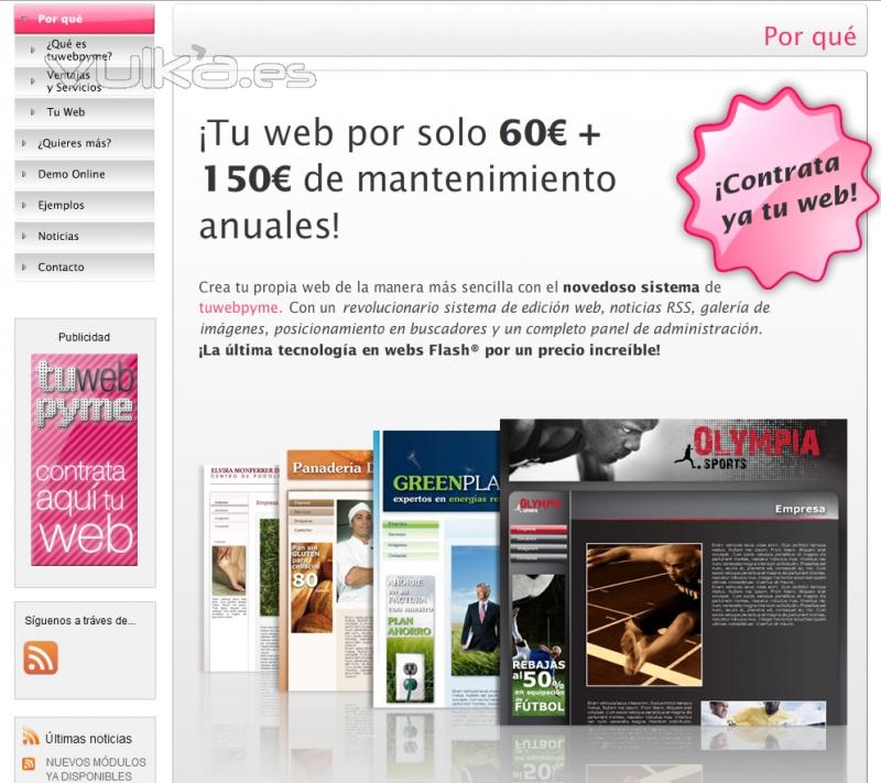 Web a un precio muy especial