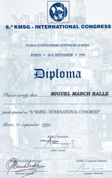 6 CONGRESO KMSG. PORTO (PORTUGAL). SEPTIEMBRE 1999.