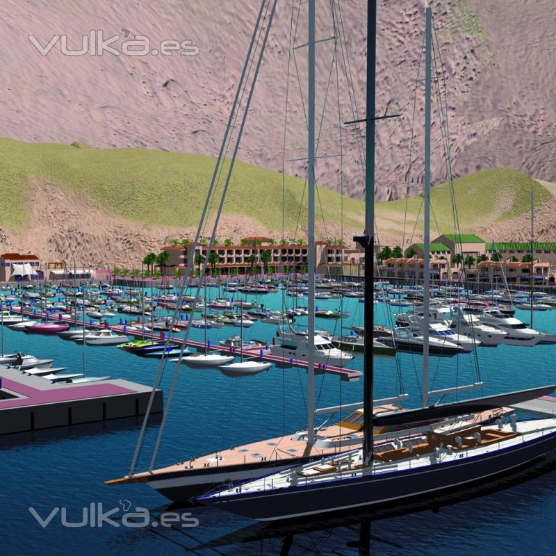 Infoarquitectura velero y puerto deportivo