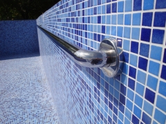 Terminacion codo soldado en piscina
