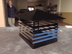 Tejadillo para chimenea a medida solicitada por cliente