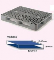 Palet plastico formato compacto reja 1200x1000x160 mm carga dinamica: 1000 kg