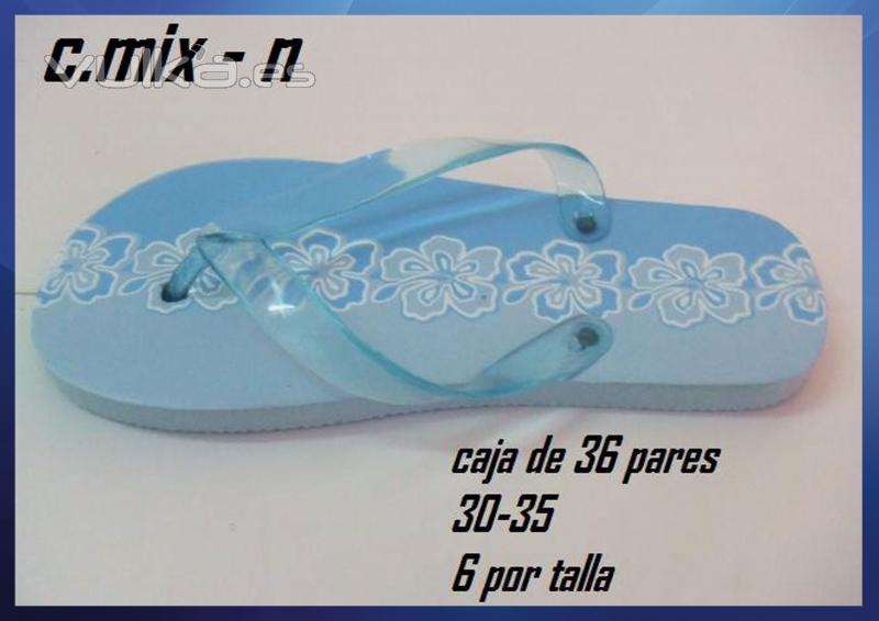 Chanclas mix para mujer PVC