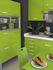 Muebles de cocina yelarsan look verde, papaya