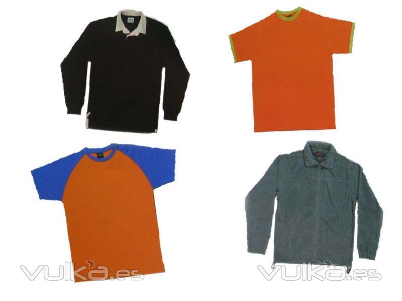 Camisetas, polos,sudaderas impresas o bordadas.