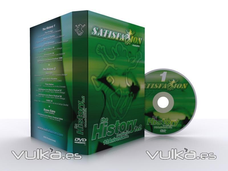 Packaging DVD para vídeo Satisfaxion.