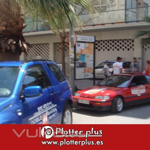 Vinilo adhesivo para vehículo impreso y troquelado para Doblebarra