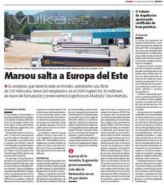 La Voz de Galicia. Marsou Transporte Internacional en Europa