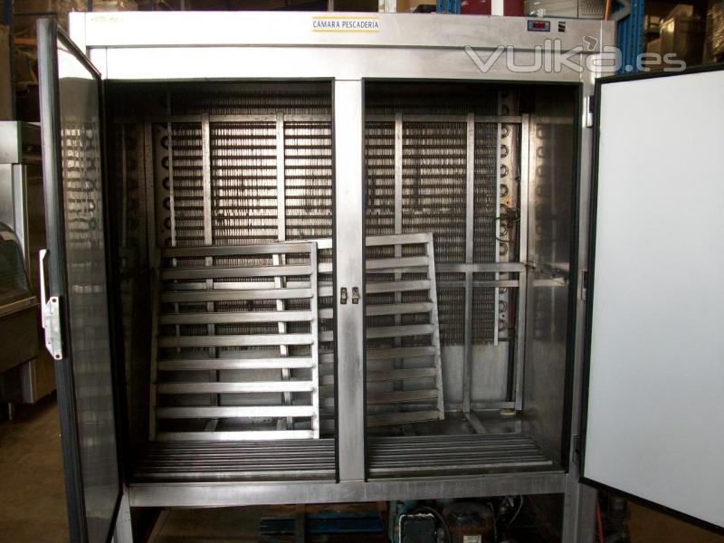 Armario Refrigeracion 2 pertas 170x90x190cm Pescaderia Acero Inoxidable Medidas interior 66x66cm