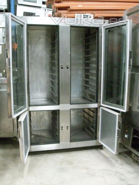 Armario Refrigeracion 4 Puertas Cristal Acero Inoxidable