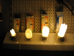 Expositor de lamparas ahorradoras