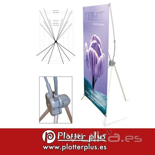 Banner automontable impreso en lona plstica