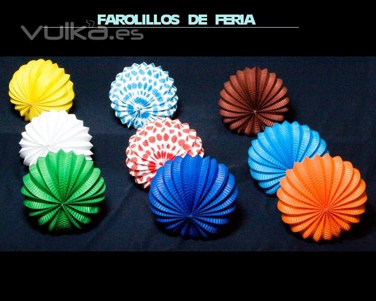 Farolillos de feria de todos los colores 