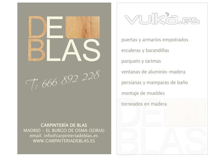 Diseño de Tarjeta de Visita de Carpintería De Blas