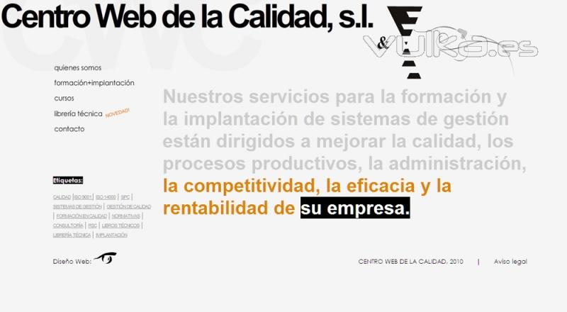 Diseño de Página Web de Centro Web de la Calidad