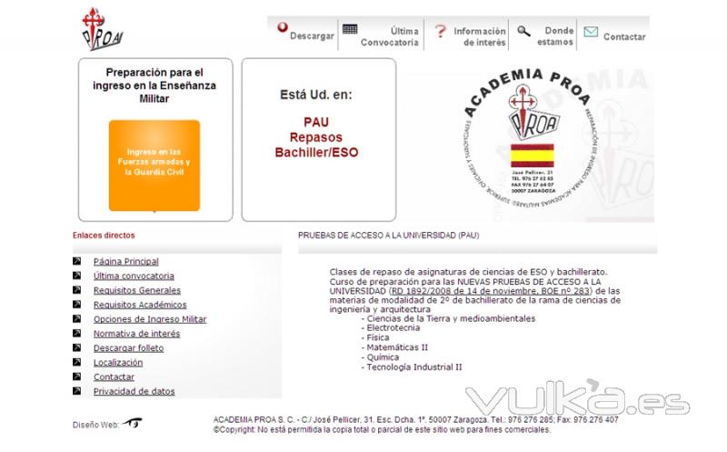 Diseo de Pgina Web de Academia Proa