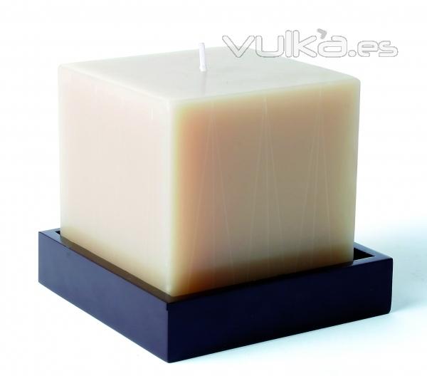 VELAS BASE DE MADERA