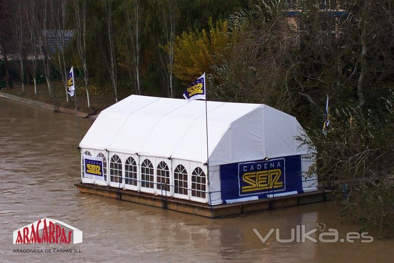 Carpa poligonal de 8 metros de prtico