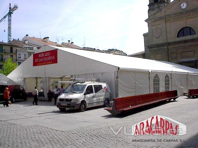 Carpa a dos aguas de 20 metros de prtico