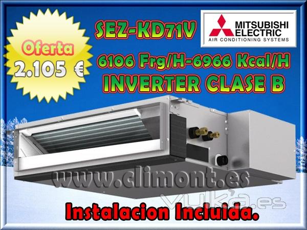 Mitsubishi Electric de conductos 2.105 EUR 6106 Frg/h Instalacion incluida