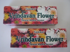 caja de 100 grs. vrindavan de goloka fragancia floral suave