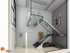 Interior de vivienda unifamiliar entremedianeras