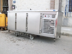 Bajo mostrador 200x70x85cm 3 puertas acero inoxidable int acero 359