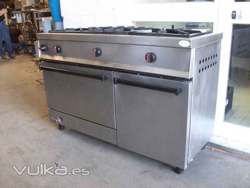 Cocina 3 Fuegos Con Horno Acero Inoxidable