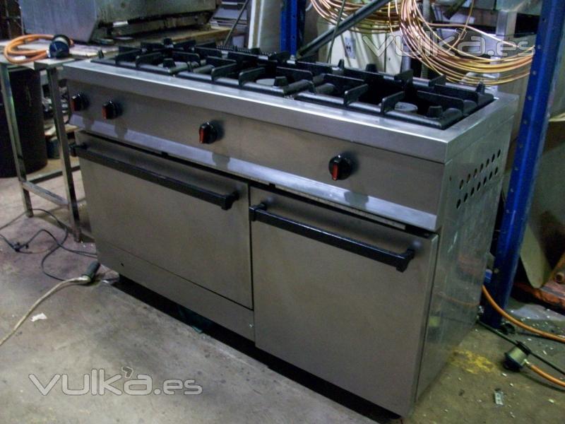 Cocina 3 Fuegos Con Horno Acero Inoxidable