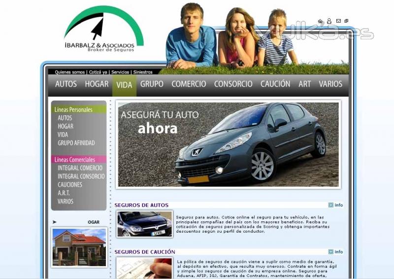 SITIO WEB: Ibarbalz y asociados Seguros - www.cotizadordeseguros.com.ar