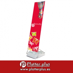 Banner automontable impreso en lona plastica