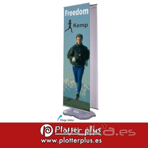 Banner automontable impreso en lona plstica