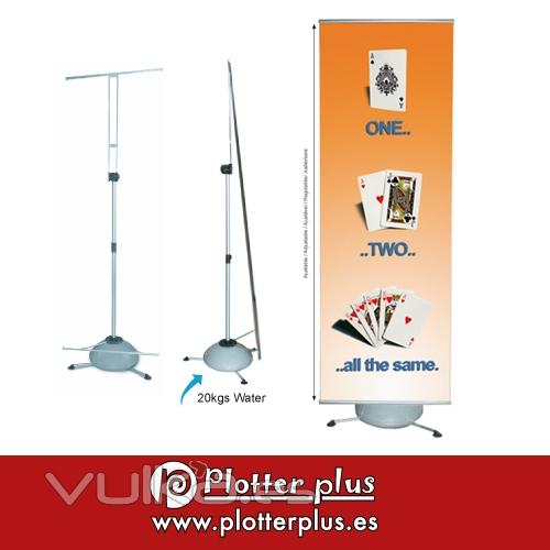 Banner automontable impreso en lona plstica