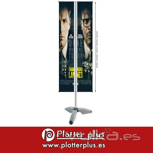 Banner automontable impreso en lona plstica