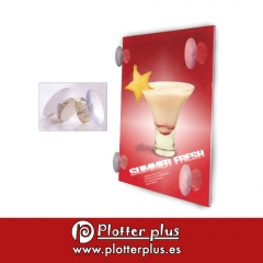 Banner automontable impreso en lona plastica
