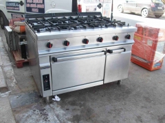 Cocina 6 fuegos con horno repagas mod c96 101 3785 120x90x85cm