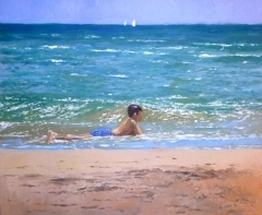 Nino en una playa de valencia